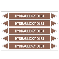 Značení potrubí, hydraulický olej